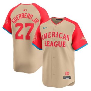 American League #27 Vladimir Guerrero Jr. Cream 2024 All-Star Limited Stitched Jersey