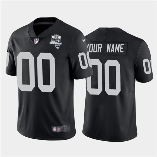 Las Vegas Raiders Black Customized Custom 2020 Inaugural Season Vapor Limited Stitched Jersey