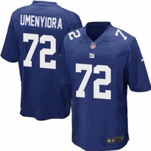 New York Giants #72 Osi Umenyiora Blue Stitched Jersey