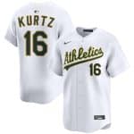 Oakland Athletics #16 Nick Kurtz White 2024 Home Limited Stitched Jersey