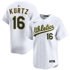 Oakland Athletics #16 Nick Kurtz White 2024 Home Limited Stitched Jersey
