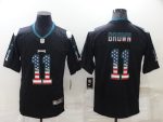 Philadelphia Eagles #11 A. J. Brown Black USA Flag Color Rush Limited Stitched Jersey