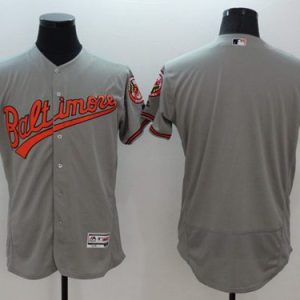 Orioles Blank Grey Flexbase Authentic Collection Stitched Jersey