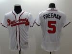 Braves #5 Freddie Freeman White Flexbase Authentic Collection Stitched Jersey