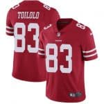 San Francisco 49ers #83 Levine Toilolo Red Vapor Untouchable Limited Stitched Jersey