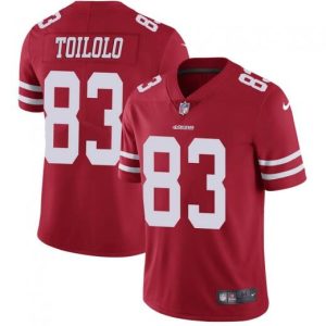 San Francisco 49ers #83 Levine Toilolo Red Vapor Untouchable Limited Stitched Jersey