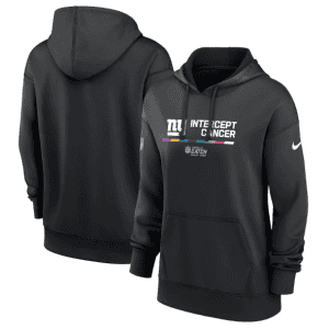New York Giants 2022 Black NFL Crucial Catch Therma Performance Pullover Hoodie(Run Small)