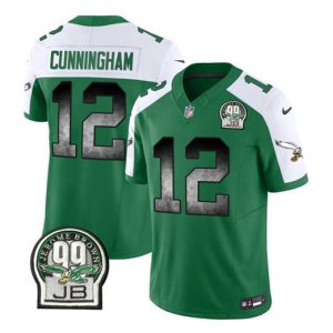 Philadelphia Eagles #12 Randall Cunningham Green White 2023 F.U.S.E. Throwback Vapor Untouchable Limited Stitched Jersey