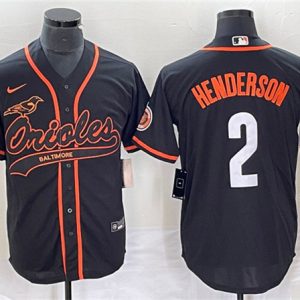 Baltimore Orioles #2 Gunnar Henderson Black City Connect Cool Base Stitched Jersey