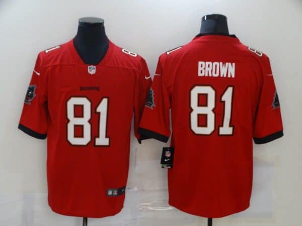 Tampa Bay Buccaneers #81 Antonio Brown Red Vapor Untouchable Limited Stitched Jersey