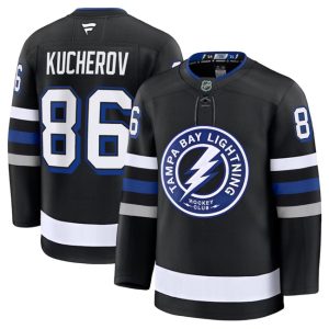 Tampa Bay Lightning #86 Nikita Kucherov Black 2024-25 Alternate Stitched Jersey