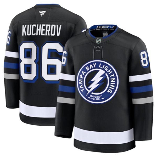 Tampa Bay Lightning #86 Nikita Kucherov Black 2024-25 Alternate Stitched Jersey