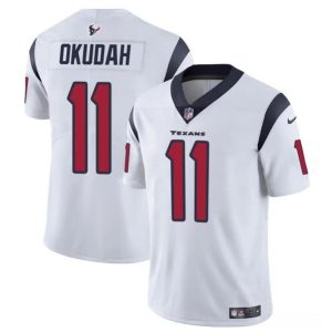 Houston Texans #11 Jeff Okudah White Vapor Untouchable Stitched Jersey