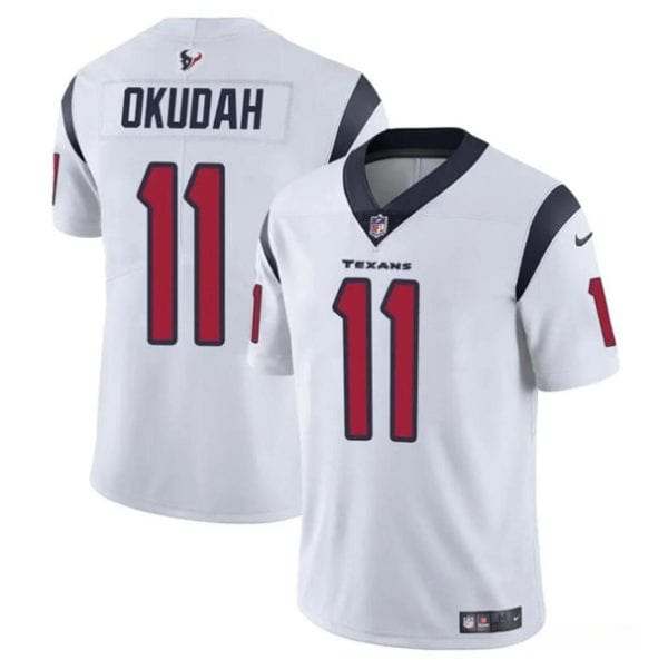Houston Texans #11 Jeff Okudah White Vapor Untouchable Stitched Jersey