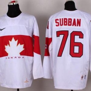 Olympic 2014 CA. #76 P.K Subban White Stitched Jersey