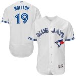 Blue Jays #19 Paul Molitor White Flexbase Authentic Collection Stitched Jersey