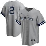 New York Yankees Grey #2 Derek Jeter New Stitched Jersey.