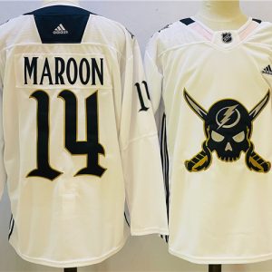 Tampa Bay Lightning #14 Pat Maroon White Stitched Jersey