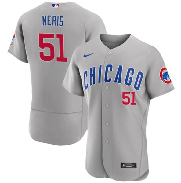 Chicago Cubs #51 H¨¦ctor Neris Gray Flex Base Stitched Jersey