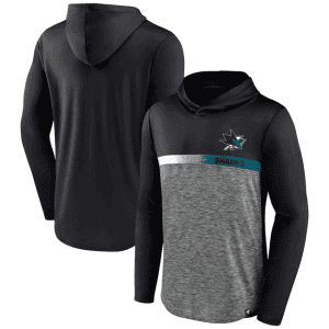 San Jose Sharks Black Podium Defender Pullover Hoodie