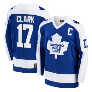 Toronto Maple Leafs #17 Wendel Clark Blue Stitched Jersey