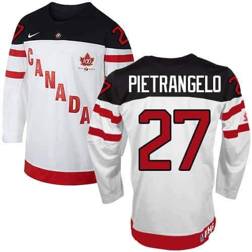 Olympic CA. #27 Alex Pietrangelo White 100th Anniversary Stitched Jersey