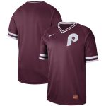 Philadelphia Phillies Blank Maroon Cooperstown Collection Legend Stitched Jersey