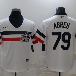 Chicago White Sox #79 Jose Abreu White Cool Base Stitched Jersey