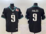 Philadelphia Eagles #9 Nick Foles Black 2025 Super Bowl LIX Patch Vapor Untouchable Limited Stitched Jersey