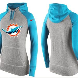 Nike Miami Dolphins Performance Hoodie Grey Blue_2