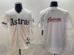 Houston Astros Team Big Logo White Gothic 'Houston Born Barrio Raised' Limited Stitched Jersey