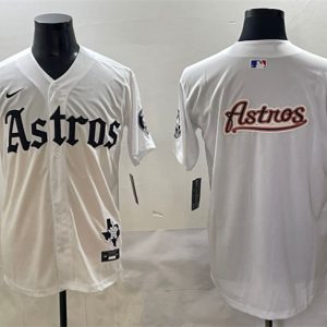 Houston Astros Team Big Logo White Gothic 'Houston Born Barrio Raised' Limited Stitched Jersey