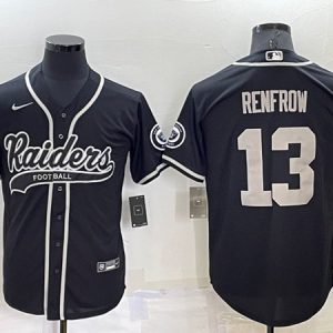 Las Vegas Raiders #13 Hunter Renfrow Black Cool Base Stitched Baseball Jersey