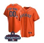 Houston Astros Customized Orange 2022 World Series Champions City Connect Cool Base Stitched Baseball Jersey