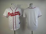 Braves Blank White Cool Base Stitched Jersey
