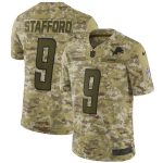 Lions #9 Matthew Stafford 2018 Camo Salute To Service Limited Stitched Jersey