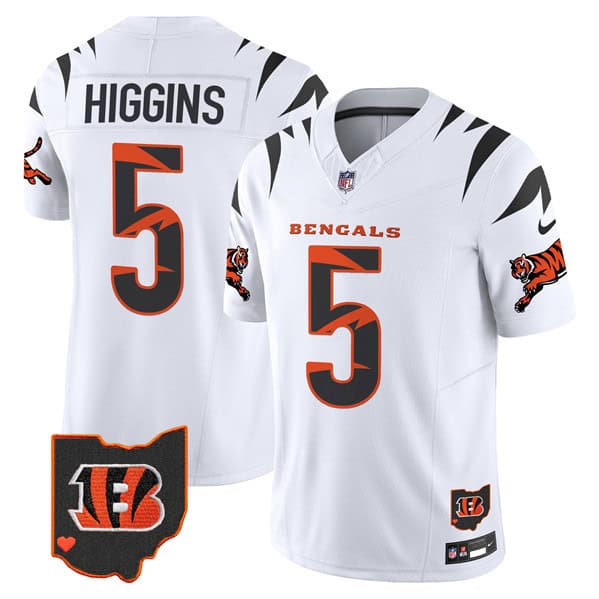 Cincinnati Bengals #5 Tee Higgins White F.U.S.E. Special Vapor Untouchable Limited Stitched Jersey