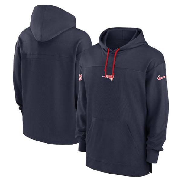 New England Patriots Navy Performance Pullover Hoodie