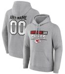 Kansas City Chiefs Active Player Custom Grey Super Bowl LVII Name Number Pullover Hoodie