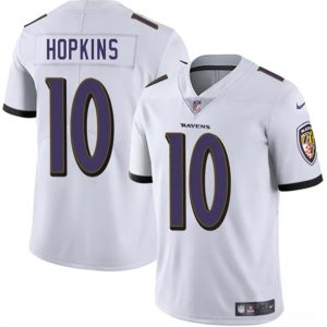 Baltimore Ravens #10 DeAndre Hopkins White Vapor Limited Jersey