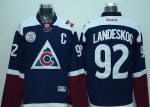 Avalanche #92 Gabriel Landeskog Navy Blue Alternate Stitched Jersey