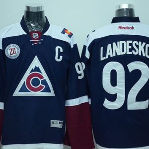 Avalanche #92 Gabriel Landeskog Navy Blue Alternate Stitched Jersey