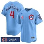 Chicago Cubs #4 Pete Crow-Armstrong Blue 'Ryne Sandberg Tribute' Vapor Limited V3 Stitched Jersey