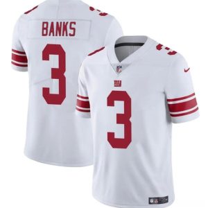 New York Giants #3 Deonte Banks White Vapor Untouchable Limited Stitched Jersey