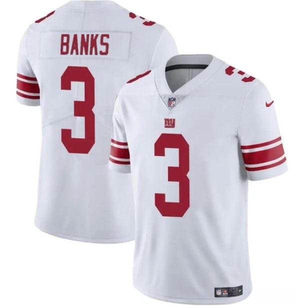 New York Giants #3 Deonte Banks White Vapor Untouchable Limited Stitched Jersey