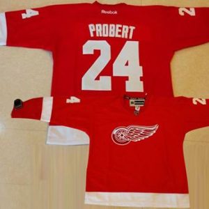 Red Wings #24 Bob Probert Red Stitched Jersey