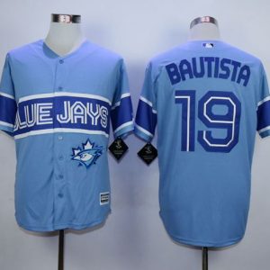 Blue Jays #19 Jose Bautista Light Blue Exclusive New Cool Base Stitched Jersey