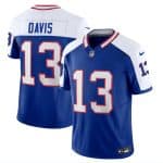 Buffalo Bills #13 Gabe Davis Blue White 2023 F.U.S.E. Throwback Vapor Untouchable Limited Stitched Jersey