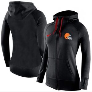 Nike Cleveland Browns Full-Zip Performance Hoodie Black