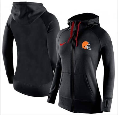 Nike Cleveland Browns Full-Zip Performance Hoodie Black